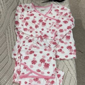 Green Cotton Floral Pajama Set